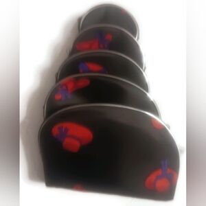 RED HAT 5 PIECE COSMETIC BAGS